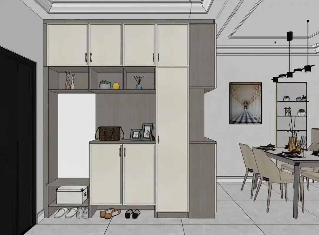 入户做转角柜真的香!鞋柜77酒柜转角设计真的绝绝子!