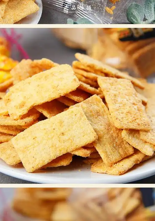 憨老板网红脆锅巴酱汁牛肉味锅巴香酥可口小包装休闲零食2口味混合2斤