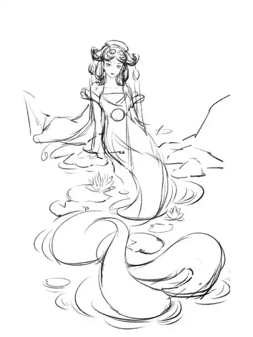 挑战画完王者女英雄之一个潦草的草图大乔