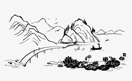 简笔画山水教程步骤