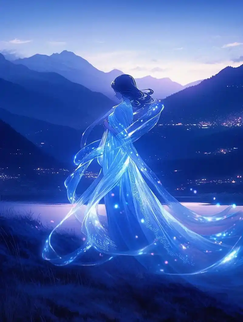 我见众生皆草木,唯你是青山.  治愈/梦幻/氛围感/夜晚/蓝色系/唯美.