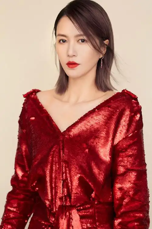谭维维亮片红裙性感写真图片27