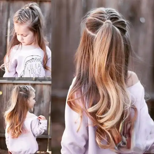 夏季儿童编发盘发大全 小女孩长发编发图片