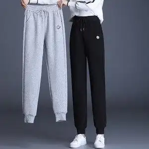 女士纯棉运动裤小脚裤图片