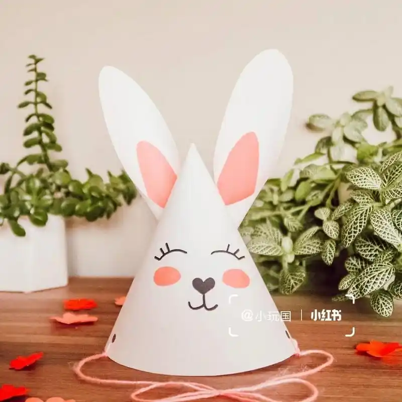 创意手工丨自制小兔子生日帽 简单又充满童趣的小手工,快动手试试吧!