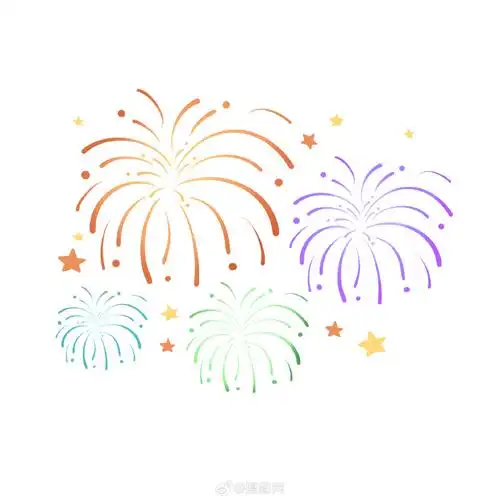 烟花##国庆节##小长假##喜庆##免抠png素材##插画##手绘##设计美学