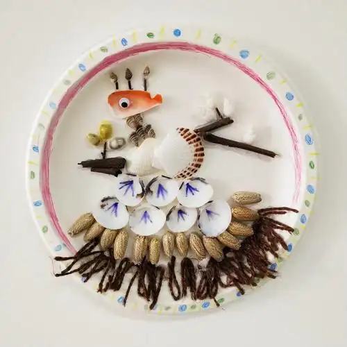 附小】贝壳贴画社团晨训成果考核 写美篇期待                    品!