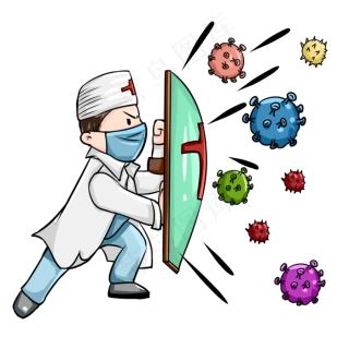 医生抵抗病毒,免抠元素