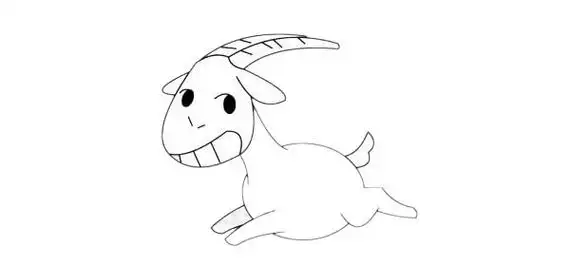 羚羊,卡通,简单画法,步骤图解,教程,简笔画图片