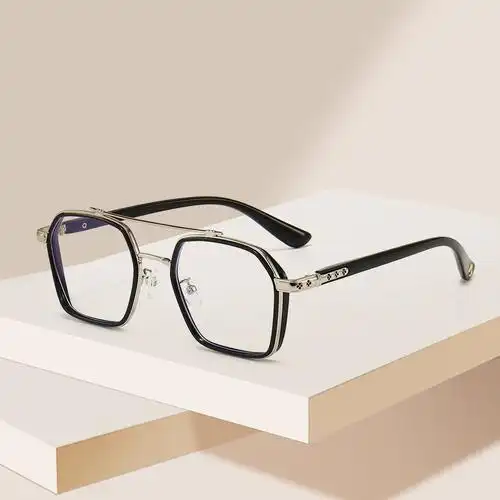 时尚潮流新款平光镜欧美潮流主播墨镜防蓝光太阳镜金属潮款眼镜