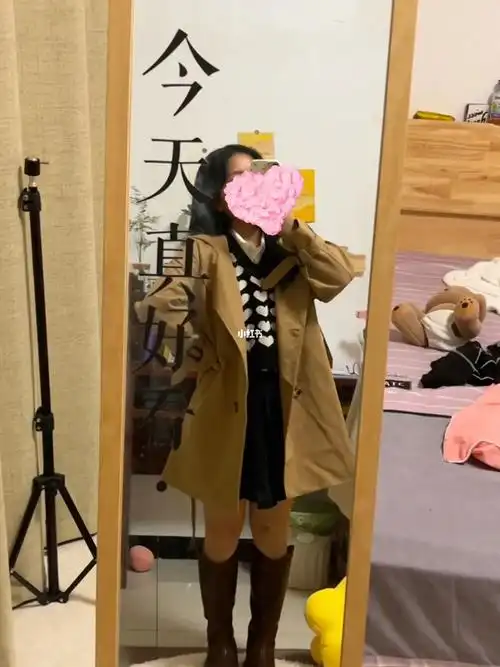 140cm小个子风衣学院风穿搭