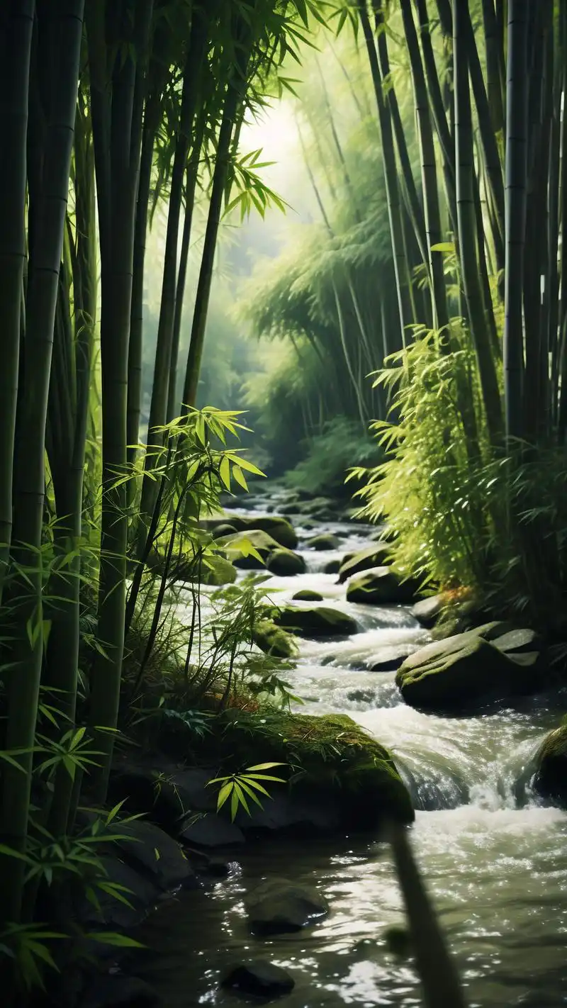 但是每天的壁纸我们可以自由哦～ 今天为大家带来的是超清4k竹林壁纸!