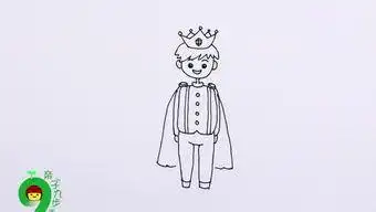 教程高贵的公主与帅气的王子亲吻的简笔画王子简笔画图片大全 教程