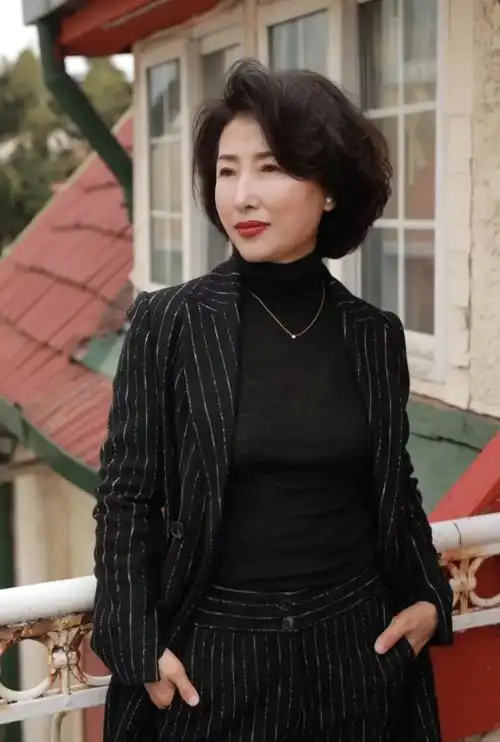 60岁流行发型图片18