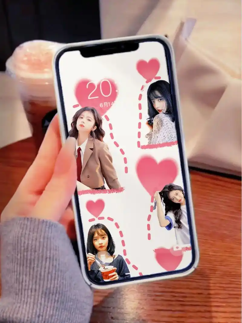 女朋友锁屏壁纸多图制作教程,女朋友壁纸多张拼接拼图壁纸教程来 - 抖