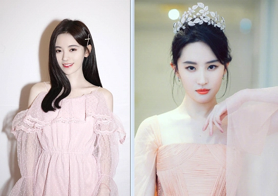 刘亦菲纱裙和鞠婧祎同框对比曼妙身姿遮盖不住网友仙女本尊