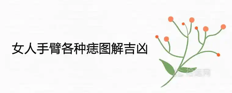 女人手臂各种痣图解吉凶含义