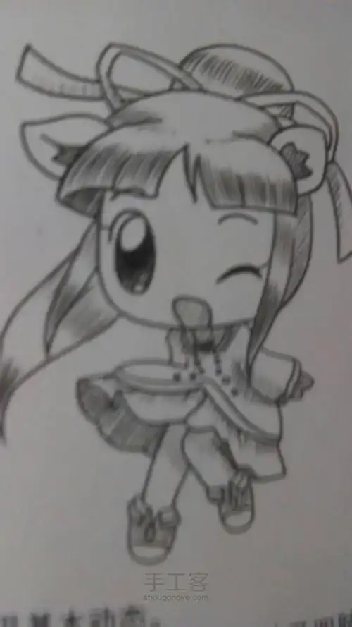 猫耳女生q版简笔画 第1页q版猫耳少女简笔画q版人物萌图猫耳简笔画15