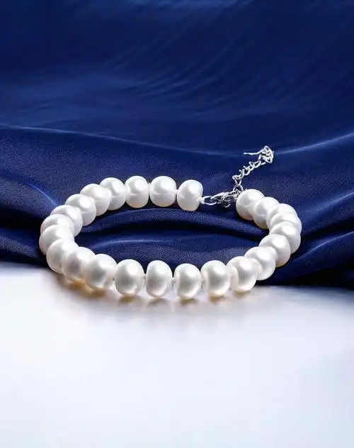 天然珍珠馒头圆珍珠手链-vip专供