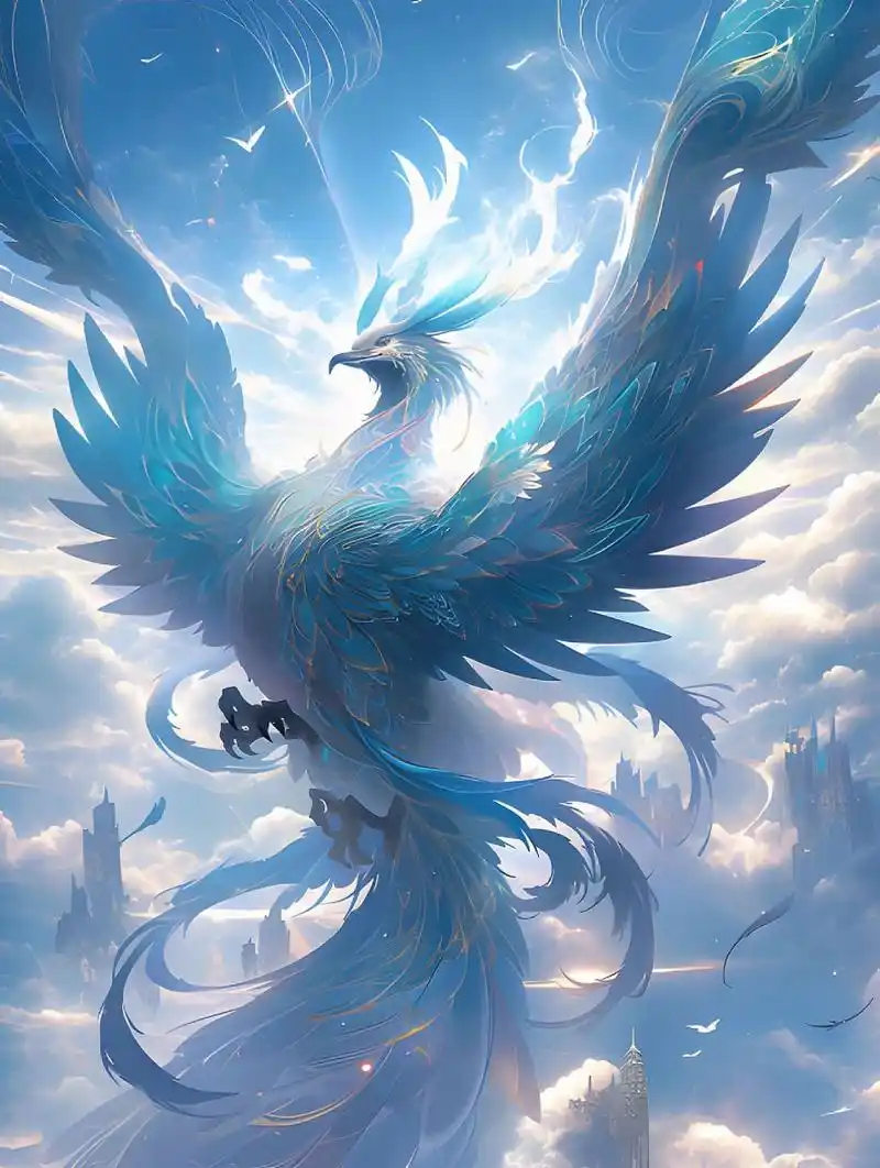 midjourney|"冰晶凤凰"97