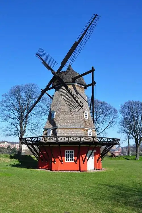 古老的风车,哥本哈根,丹麦