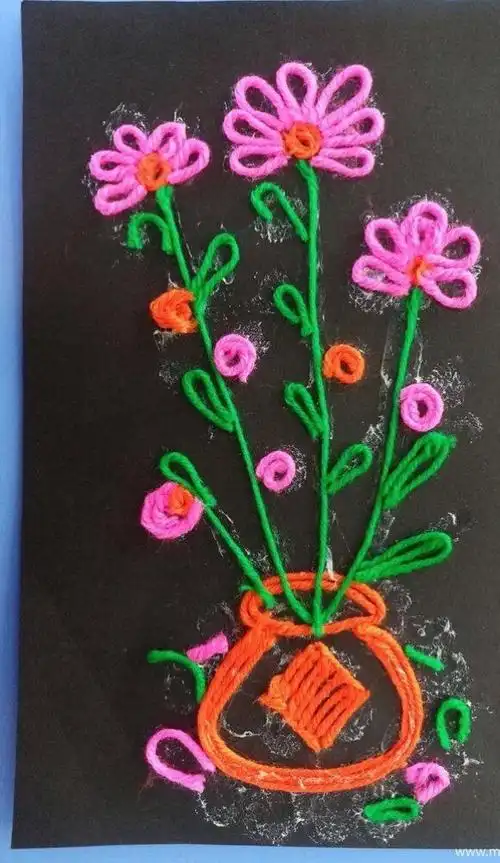 王灵娟 303毛线粘贴画