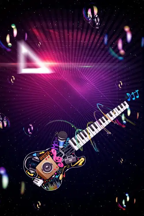 音乐节海报背景素材图片免费下载_觅元素