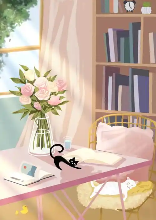 暖心治愈性插画 - 花颜 - 原创作品 - 视觉中国(shijueme)