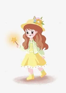 卡通小女孩剪头发粉红色龙抬头理发手绘人物(2000x2000)psdpng可爱拿