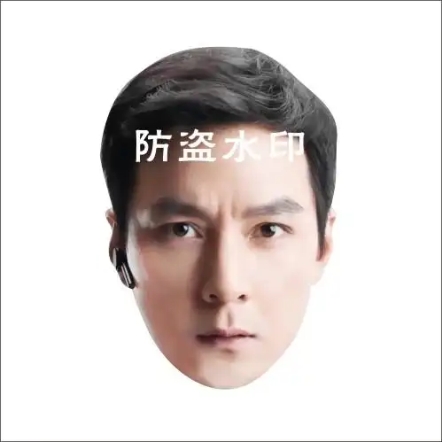 吴彦祖同款面具半脸帅气人脸全脸头像明星女蒙面歌王堵门婚礼道具