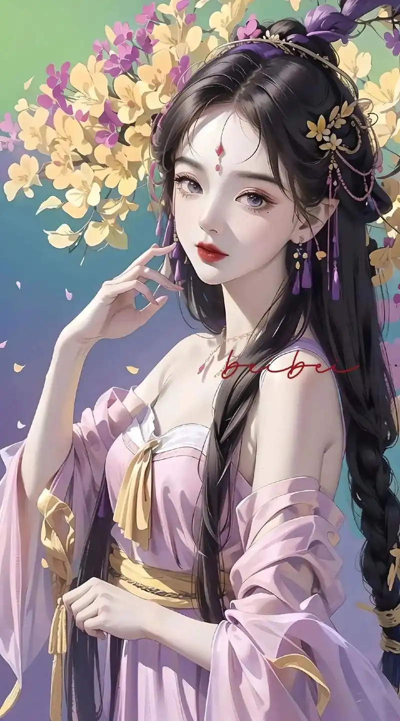 古风壁纸·花神.#女生头像 #古风壁纸#古风美人 #ai绘图 - 抖音