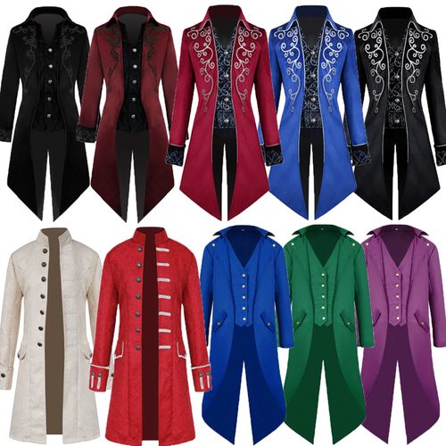 中世纪服装欧洲燕尾服年会演出服圣诞节舞台男款欧美复古朋克服装