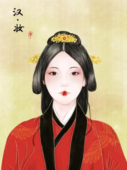 汉朝妆容国风插画内含步骤图