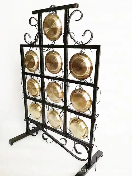 云锣 剧团十音云锣 乐团定音小云锣 g调10面小云锣送锣架锣片