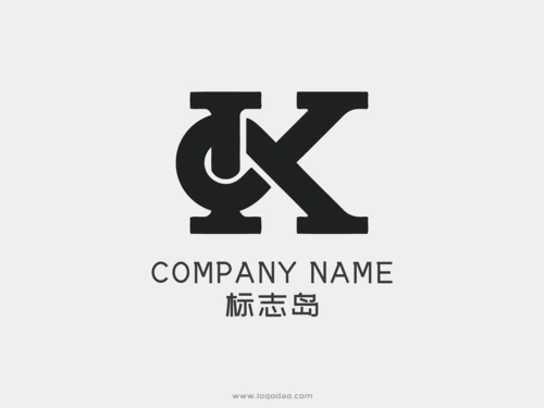 英文k字母商业服务企业商务简约logo标志设计