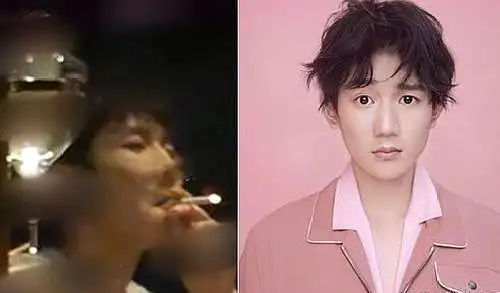 在视频的截图中可以清晰的看到,王源的抽烟方式非常熟练,应该不是第一