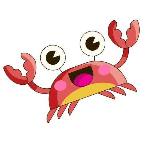 卡通小螃蟹图片-创意卡通小螃蟹素材下载_懒人图库