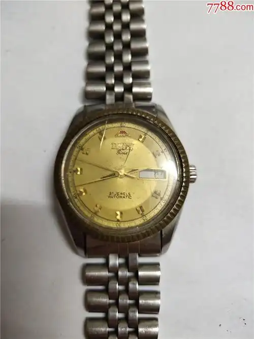 日本富士山全自动双日历男机械表