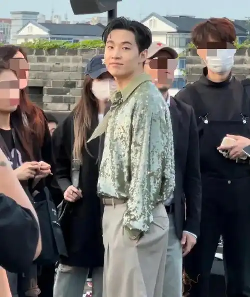 宋妍霏身穿一套与刘宪华同色系的亮片修身誉为礼服亮相了这次活动,好