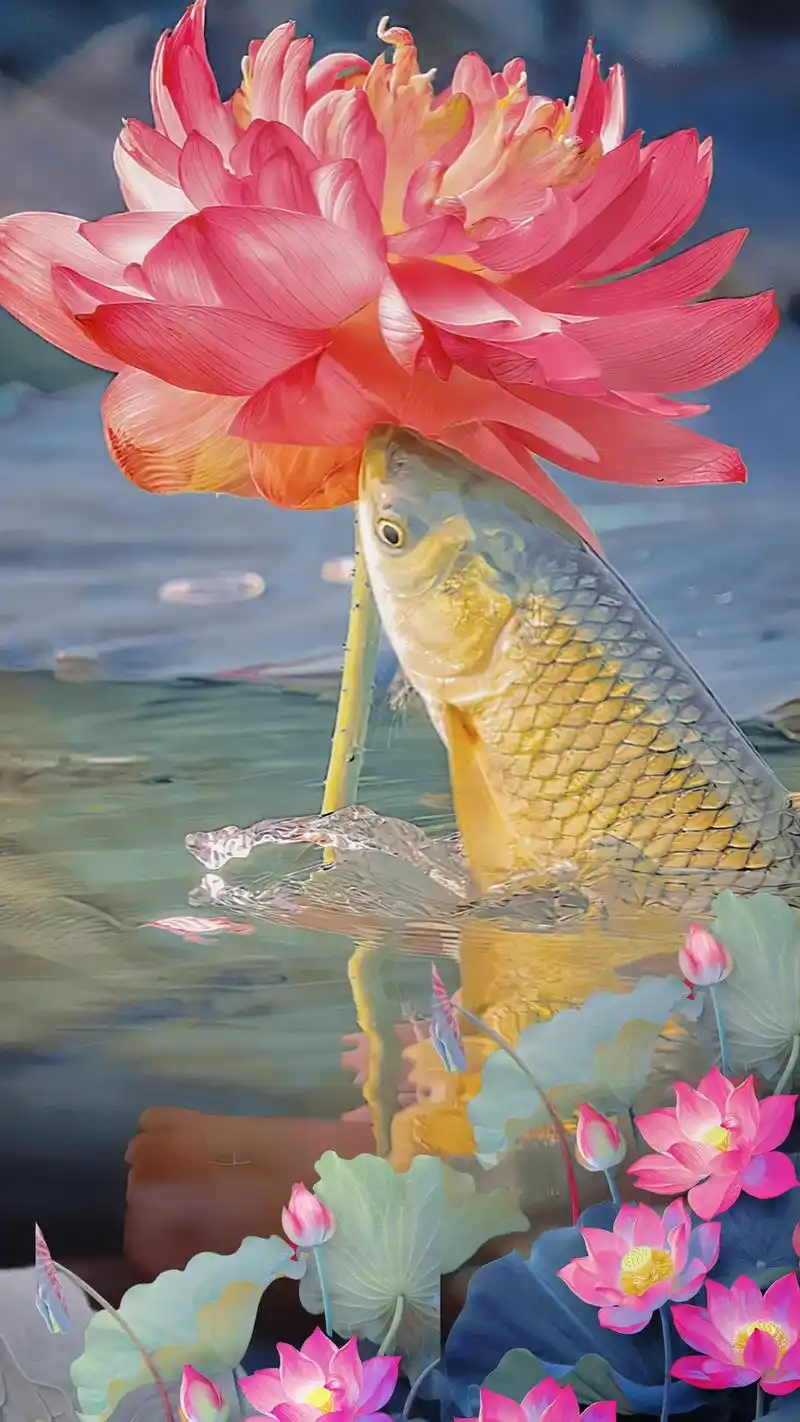 好运锦鲤 "水为财,鱼为灵,锦鲤乃祥瑞之兆,新的一年锦鲤送 - 抖音