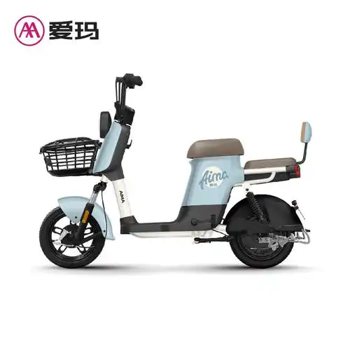 爱玛电动车小yo时尚轻便锂电电动自行车新国标代步车接送孩子轻便