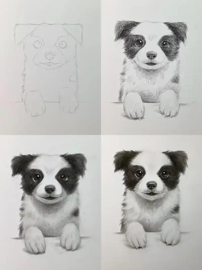 素描 #狗狗#零基础学画画 #素描 - 抖音