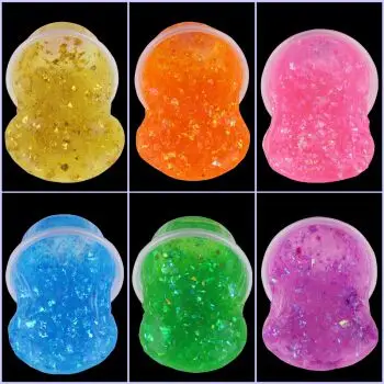 少女心水晶泥成品史莱姆快手泥slime解压发泄泥戳戳泥棉花泥成品 6盒