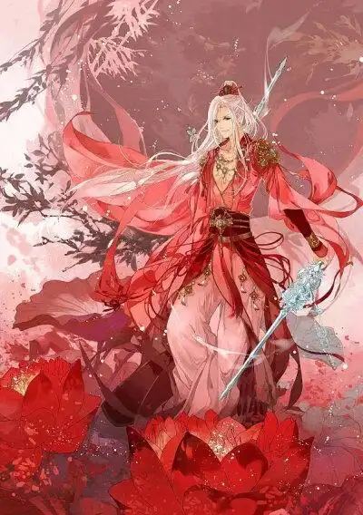 动漫古风男女人物 红衣细腻意境精致唯美 壁纸