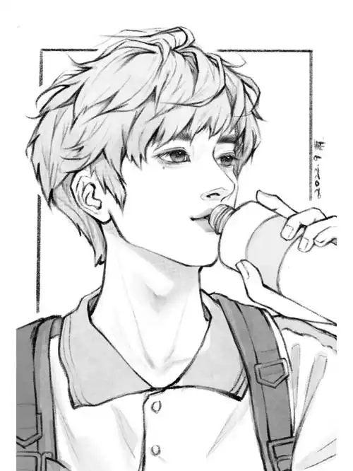 男生线稿打卡1100