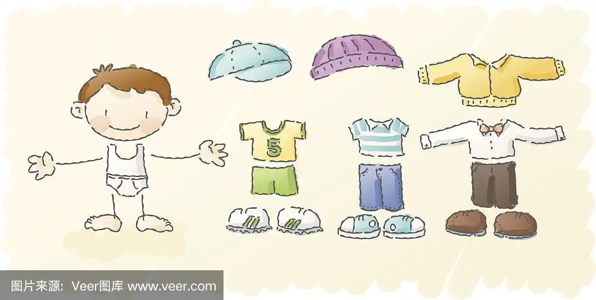 涂鸦:打扮,男孩