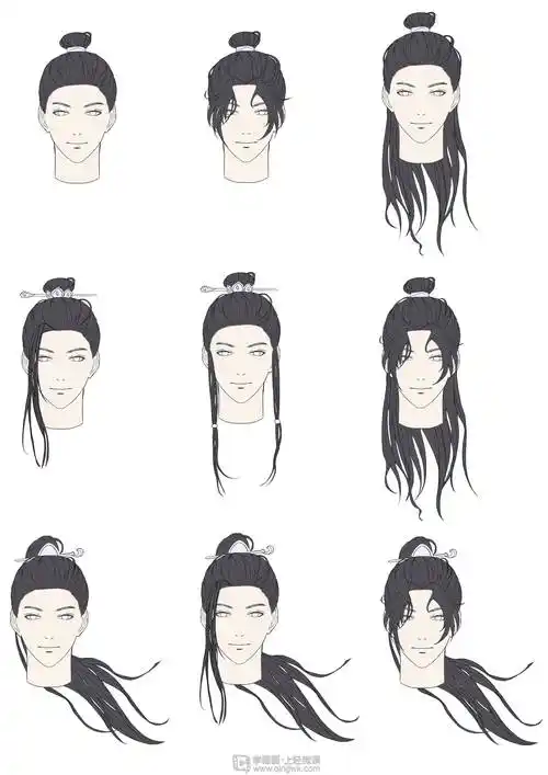 古风男性的发型设计