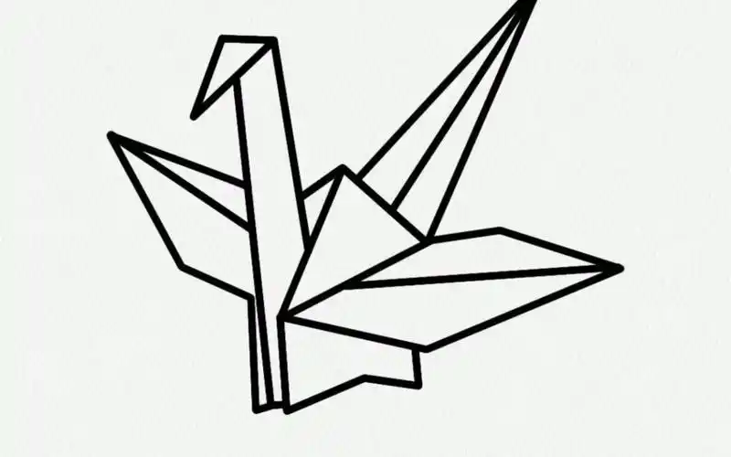 千纸鹤这样画,非常简单,一看就会!