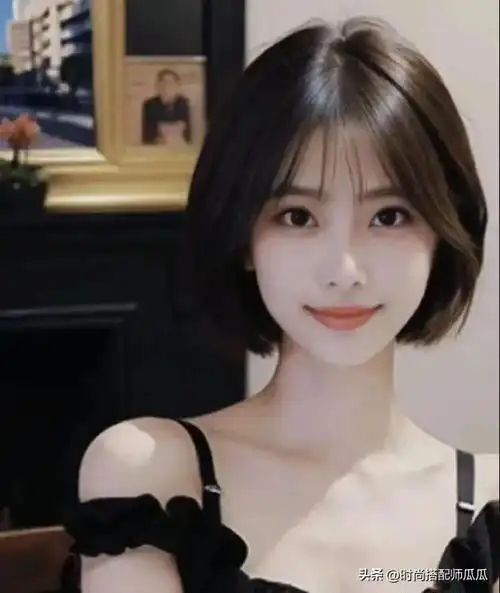 更加减龄——刘海对方圆脸的修饰效果方圆脸更加适合留这种齐耳的短发