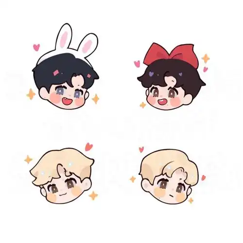 画的是#文轩  和#皇权富贵#画画  #头像约稿  #q版  #procreate